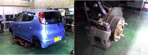 タイヤ交換中・・
